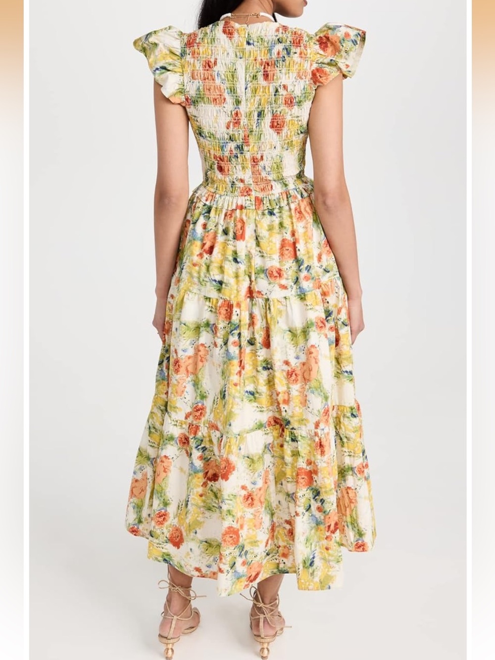 OPT Phoebe cotton Floral V-Neck Tiered Maxi Dress - Picture 2 of 16